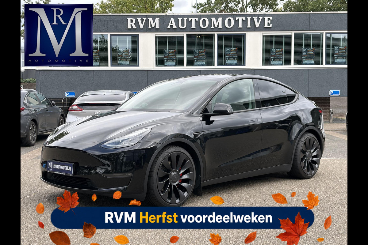 Tesla Model Y Performance AWD 75 kWh VAN 41.900:,- VOOR:39.877,- UW HERFSTVOORDEEL: 2.023,- | SOH 92% RIJKLAAR GELEVERD | TESLA FABRIEKSGARANTIE TOT 5-2027 OF 80.000 | TESLA GARANTIE ACCU + AANDRIJFLIJN T/M 05-2031/ 192.000KM|