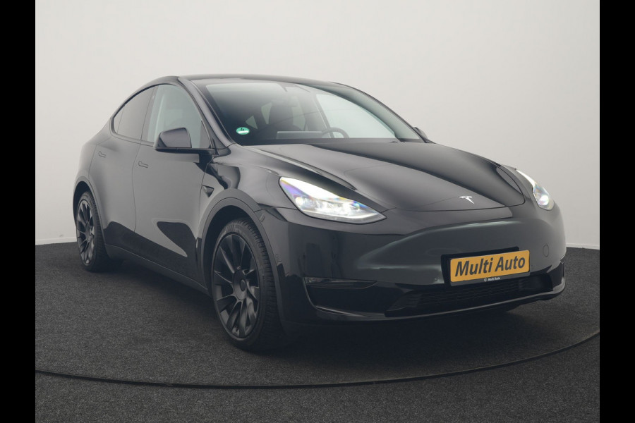 Tesla Model Y Dual Motor Long Range AWD 441 pk | Trekhaak Afn. | Full Self-Driving Capability | Panodak | Adaptive Cruise | 360 Camera | Lederen Sportstoelen Memory & Verwarmd | Navigatie |