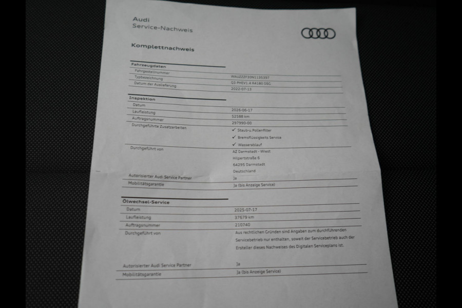Audi Q3 45 TFSI e Advanced edition PHEV 245pk Dealer O.H | Panodak | 360 Camera | Blis | Voorstoelen Verwarmd | Sfeerverlichting | Cruise Control | DAB | Navigatie | Virtual | 17"L.M | Plug In Hybrid