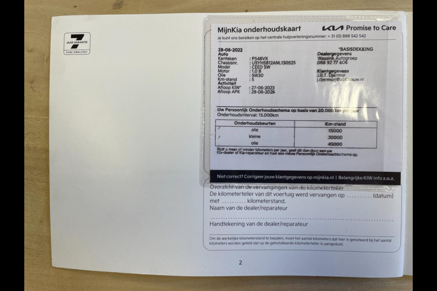 Kia Ceed Sportswagon 1.0 T-GDi DynamicPlusLine|LEDER|CARPLAY|CAMERA|CRUISE|CLIMATE|STOEL+STUURVERW|NAVI|NAP|NL-AUTO|IN.BTW|1e EIG|