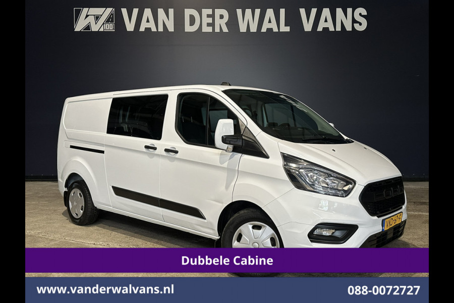 Ford Transit Custom 2.0 TDCI 130pk Automaat L2H1 Dubbele cabine Euro6 Airco | 5-Zits | Camera | Navigatie | Cruisecontrol | Stoelverwarming Apple Carplay, Trekhaak, Parkeersensoren, Achterklep