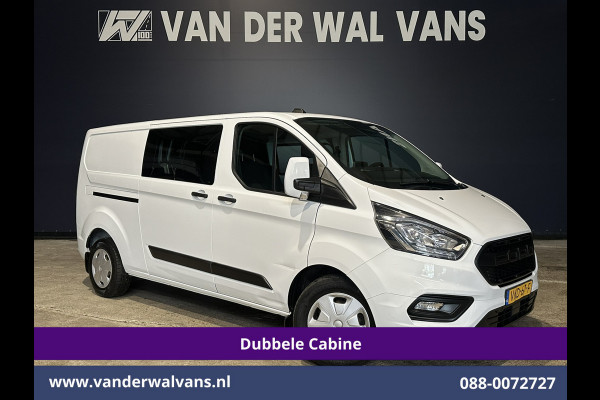 Ford Transit Custom 2.0 TDCI 130pk Automaat L2H1 Dubbele cabine Euro6 Airco | 5-Zits | Camera | Navigatie | Cruisecontrol | Stoelverwarming Apple Carplay, Trekhaak, Parkeersensoren, Achterklep