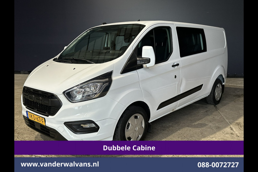 Ford Transit Custom 2.0 TDCI 130pk Automaat L2H1 Dubbele cabine Euro6 Airco | 5-Zits | Camera | Navigatie | Cruisecontrol | Stoelverwarming Apple Carplay, Trekhaak, Parkeersensoren, Achterklep