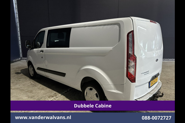 Ford Transit Custom 2.0 TDCI 130pk Automaat L2H1 Dubbele cabine Euro6 Airco | 5-Zits | Camera | Navigatie | Cruisecontrol | Stoelverwarming Apple Carplay, Trekhaak, Parkeersensoren, Achterklep