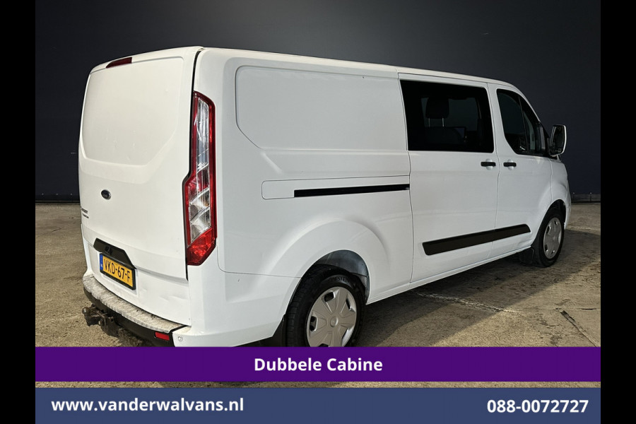 Ford Transit Custom 2.0 TDCI 130pk Automaat L2H1 Dubbele cabine Euro6 Airco | 5-Zits | Camera | Navigatie | Cruisecontrol | Stoelverwarming Apple Carplay, Trekhaak, Parkeersensoren, Achterklep