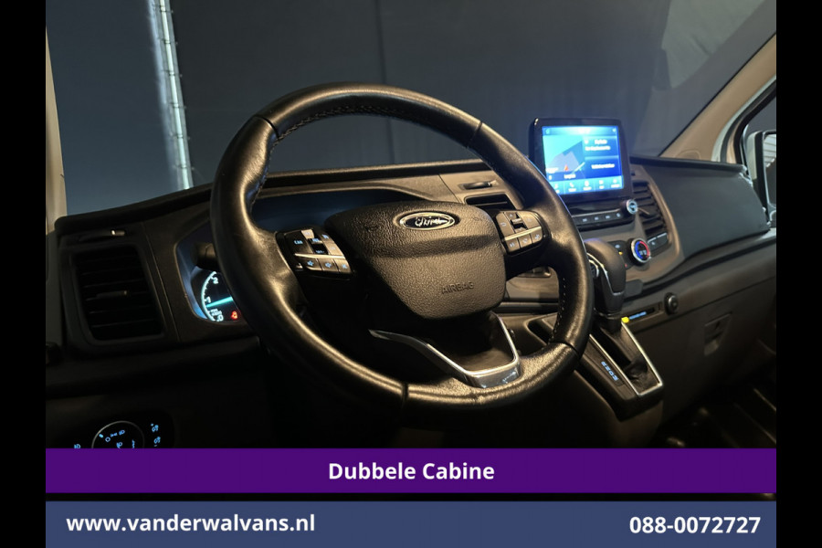 Ford Transit Custom 2.0 TDCI 130pk Automaat L2H1 Dubbele cabine Euro6 Airco | 5-Zits | Camera | Navigatie | Cruisecontrol | Stoelverwarming Apple Carplay, Trekhaak, Parkeersensoren, Achterklep