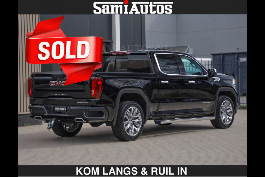 GMC Sierra DENALI | All-In Prijs | 6,2 V8 Full Option €79950,- excl | De Meest Luxe Pick-Up in zijn Klasse | Comfortabele Dubbele Cabine met Royale 5 Zitplaatsen | BPM vrij | Nu Leverbaar uit Voorraad | Voorraad Nr 2232 | De specialist in Amerikaanse pick‑ups in Nederland en Europa.