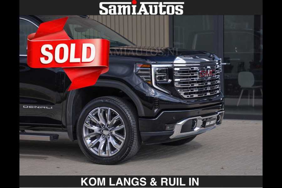 GMC Sierra DENALI | All-In Prijs | 6,2 V8 Full Option €79950,- excl | De Meest Luxe Pick-Up in zijn Klasse | Comfortabele Dubbele Cabine met Royale 5 Zitplaatsen | BPM vrij | Nu Leverbaar uit Voorraad | Voorraad Nr 2232 | De specialist in Amerikaanse pick‑ups in Nederland en Europa.