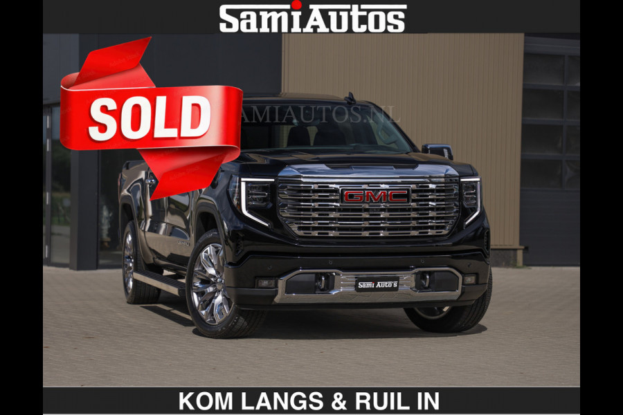 GMC Sierra DENALI | All-In Prijs | 6,2 V8 Full Option €79950,- excl | De Meest Luxe Pick-Up in zijn Klasse | Comfortabele Dubbele Cabine met Royale 5 Zitplaatsen | BPM vrij | Nu Leverbaar uit Voorraad | Voorraad Nr 2232 | De specialist in Amerikaanse pick‑ups in Nederland en Europa.
