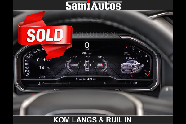 GMC Sierra DENALI | All-In Prijs | 6,2 V8 Full Option €79950,- excl | De Meest Luxe Pick-Up in zijn Klasse | Comfortabele Dubbele Cabine met Royale 5 Zitplaatsen | BPM vrij | Nu Leverbaar uit Voorraad | Voorraad Nr 2232 | De specialist in Amerikaanse pick‑ups in Nederland en Europa.