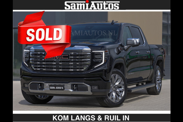GMC Sierra DENALI | All-In Prijs | 6,2 V8 Full Option €79950,- excl | De Meest Luxe Pick-Up in zijn Klasse | Comfortabele Dubbele Cabine met Royale 5 Zitplaatsen | BPM vrij | Nu Leverbaar uit Voorraad | Voorraad Nr 2232 | De specialist in Amerikaanse pick‑ups in Nederland en Europa.