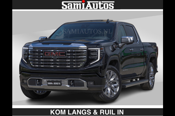 GMC Sierra DENALI 6.2 V8 426PK €79950,- excl | Full Option | De Meest Luxe Pick-Up in zijn Klasse | Comfortabele Dubbele Cabine met Royale 5 Zitplaatsen | BPM vrij | Nu Leverbaar uit Voorraad | Voorraad Nr 2252 | De specialist in Amerikaanse pick‑ups in Nederland en Europa.