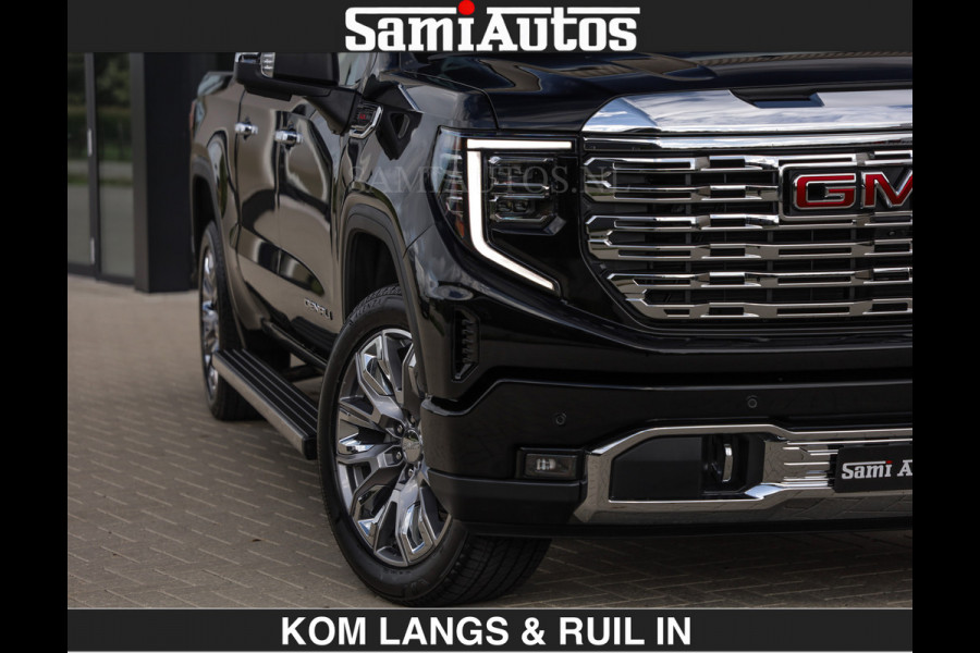 GMC Sierra DENALI 6.2 V8 426PK €79950,- excl | Full Option | De Meest Luxe Pick-Up in zijn Klasse | Comfortabele Dubbele Cabine met Royale 5 Zitplaatsen | BPM vrij | Nu Leverbaar uit Voorraad | Voorraad Nr 2252 | De specialist in Amerikaanse pick‑ups in Nederland en Europa.