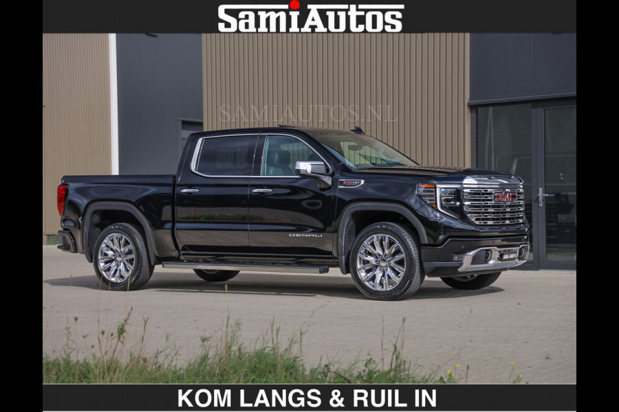 GMC Sierra DENALI 6.2 V8 426PK €79950,- excl | Full Option | De Meest Luxe Pick-Up in zijn Klasse | Comfortabele Dubbele Cabine met Royale 5 Zitplaatsen | BPM vrij | Nu Leverbaar uit Voorraad | Voorraad Nr 2252 | De specialist in Amerikaanse pick‑ups in Nederland en Europa.