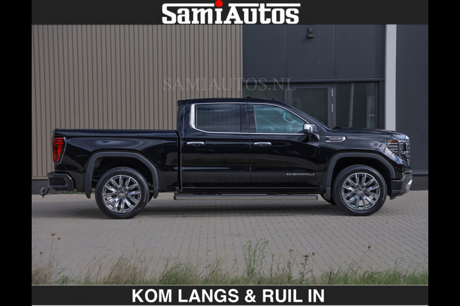 GMC Sierra DENALI 6.2 V8 426PK €79950,- excl | Full Option | De Meest Luxe Pick-Up in zijn Klasse | Comfortabele Dubbele Cabine met Royale 5 Zitplaatsen | BPM vrij | Nu Leverbaar uit Voorraad | Voorraad Nr 2252 | De specialist in Amerikaanse pick‑ups in Nederland en Europa.
