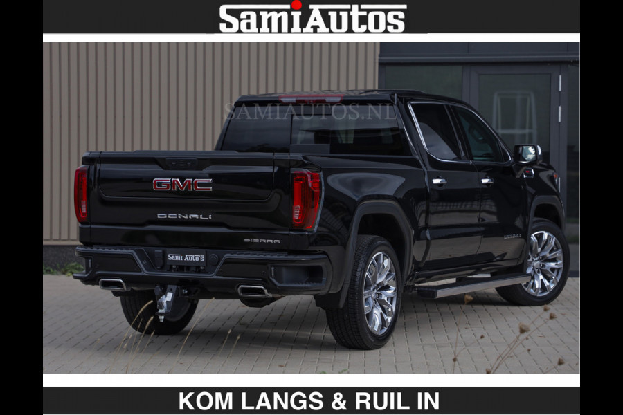 GMC Sierra DENALI 6.2 V8 426PK €79950,- excl | Full Option | De Meest Luxe Pick-Up in zijn Klasse | Comfortabele Dubbele Cabine met Royale 5 Zitplaatsen | BPM vrij | Nu Leverbaar uit Voorraad | Voorraad Nr 2252 | De specialist in Amerikaanse pick‑ups in Nederland en Europa.