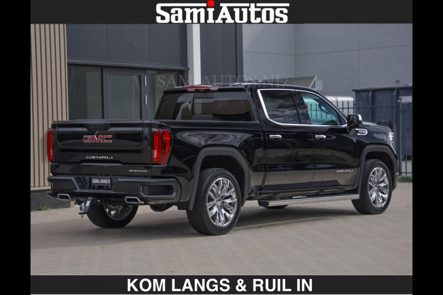 GMC Sierra DENALI 6.2 V8 426PK €79950,- excl | Full Option | De Meest Luxe Pick-Up in zijn Klasse | Comfortabele Dubbele Cabine met Royale 5 Zitplaatsen | BPM vrij | Nu Leverbaar uit Voorraad | Voorraad Nr 2252 | De specialist in Amerikaanse pick‑ups in Nederland en Europa.
