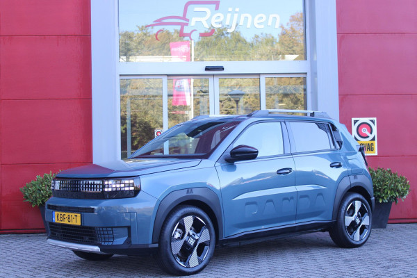 Fiat Grande Panda LA PRIMA 11 kW 44 kWh | WINTER PACK: (VERWARMBARE VOORSTOELEN, VERWARMBAAR STUURWIEL, VERWARMBARE VOORRUIT) | 17" LICHTMETALEN VELGEN "GLOSSY BLACK" | ELEKTRISCH INKLAPBARE BUITENSPIEGELS | MIDDENARMSTEUN VOOR | NAVIGATIE | DRAADLOZE TELEFOONLADER | ACHTERUITRIJ CAMERA MET DYNAMISCHE HULPLIJNEN | REGENSENSOR | CLIMATE CONTROL | DAB+ RADIO | DRAADLOZE APPLE CARPLAY/ANDROID AUTO |