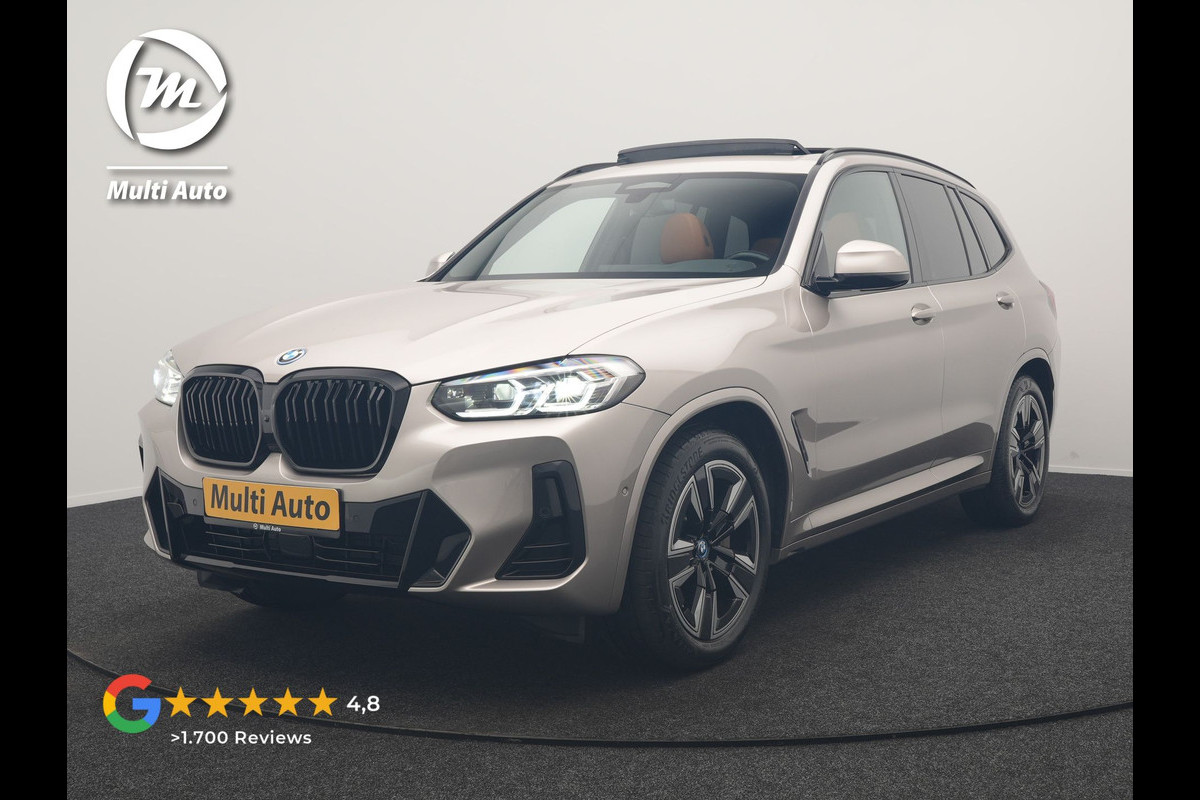 BMW iX3 M Sport 80 kWh 286pk Dealer O.H | Panodak | Adaptive Cruise | Camera | Lederen Sportstoelen Memory & Verwarmd | Sfeerverlichting | Blis | Apple Carplay | Navigatie | DAB | 19"L.M
