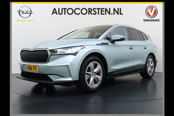 Škoda ENYAQ iV 204PK 80 SOH 92% Camera 3-Zone Ecc Stoel+Stuurverwarming Elek.Achterklep Navi Apple Carplay Android Auto Keyless advanced Pdc Comfort+Klimaat Plus P-Assist Isofix Privacy Glas Lmv DAB Rijstrooksensor 1e Eigenaar Dealeronderhouden