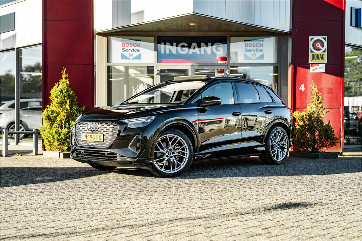 Audi Q4 e-tron 40 Launch edition S Competition 77 kWh | 3 Jaar garantie op HV-batterij | SOH 87%
