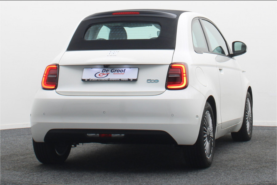 Fiat 500C Icon 42 kWh Cabrio Climate, Cruise, Apple Carplay, Camera, Stoelverwarming