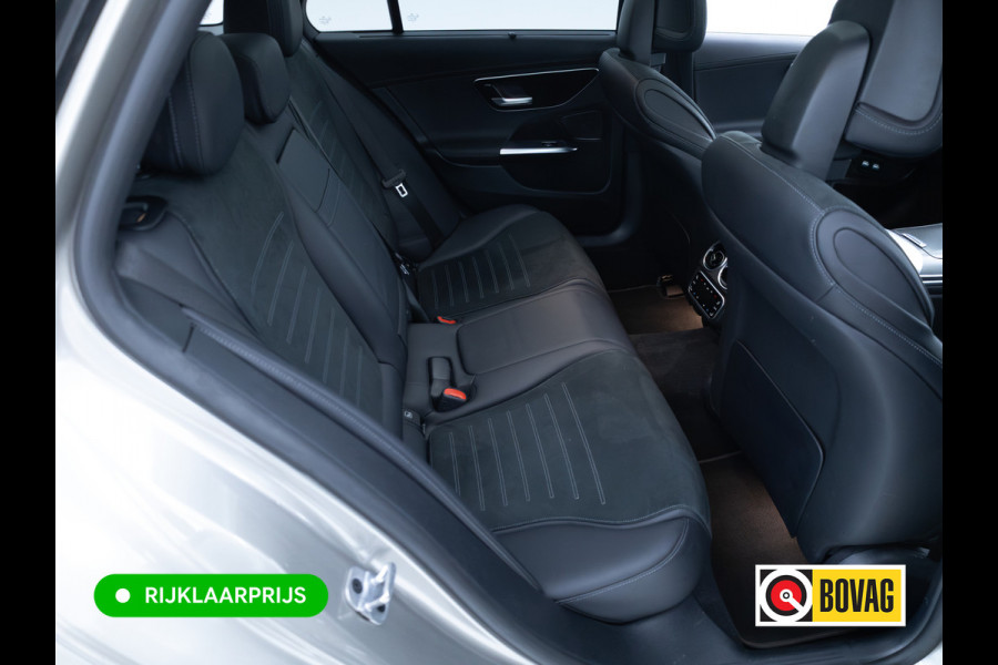 Mercedes-Benz C-Klasse Estate 300 e AMG Line | Pano | Digital light | Automatische zitpositie | Sfeerverlichting | Focal audio | Elec. trekhaak | Stoelen elec. met geheugen, Stoelverw., 360 Camera, Adaptieve cruise, Elec klep, Incl. winterset op lmv