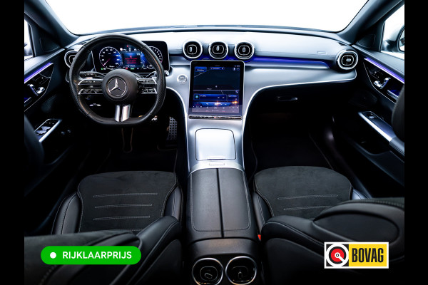 Mercedes-Benz C-Klasse Estate 300 e AMG Line | Pano | Digital light | Automatische zitpositie | Sfeerverlichting | Focal audio | Elec. trekhaak | Stoelen elec. met geheugen, Stoelverw., 360 Camera, Adaptieve cruise, Elec klep, Incl. winterset op lmv