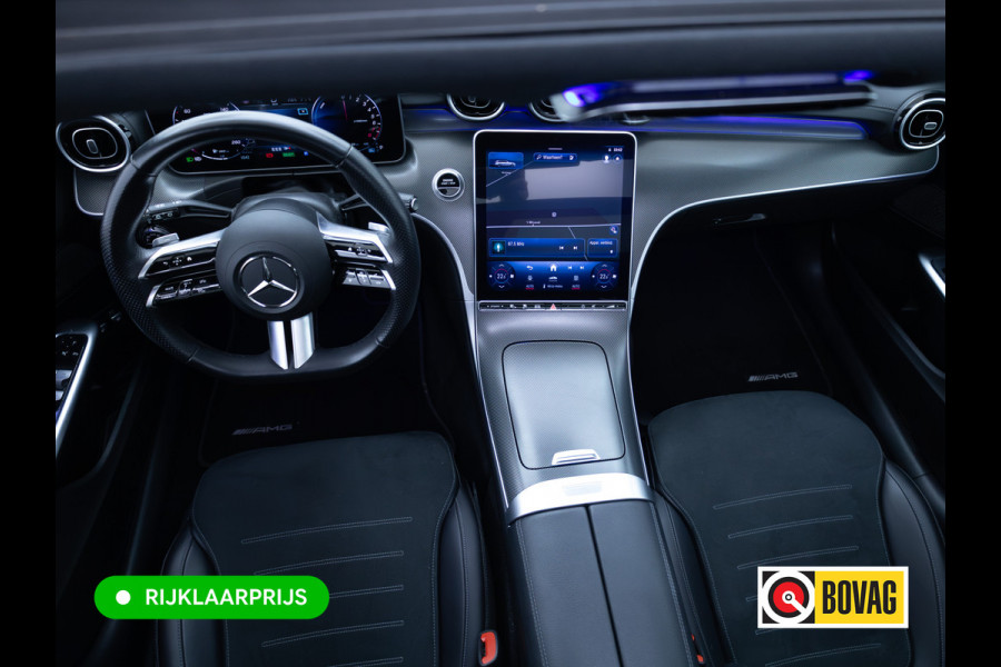 Mercedes-Benz C-Klasse Estate 300 e AMG Line | Pano | Digital light | Automatische zitpositie | Sfeerverlichting | Focal audio | Elec. trekhaak | Stoelen elec. met geheugen, Stoelverw., 360 Camera, Adaptieve cruise, Elec klep, Incl. winterset op lmv