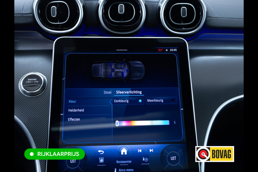 Mercedes-Benz C-Klasse Estate 300 e AMG Line | Pano | Digital light | Automatische zitpositie | Sfeerverlichting | Focal audio | Elec. trekhaak | Stoelen elec. met geheugen, Stoelverw., 360 Camera, Adaptieve cruise, Elec klep, Incl. winterset op lmv