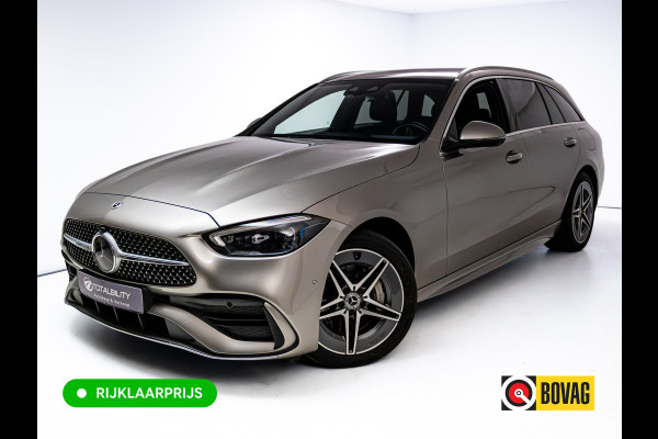 Mercedes-Benz C-Klasse Estate 300 e AMG Line | Pano | Digital light | Automatische zitpositie | Sfeerverlichting | Focal audio | Elec. trekhaak | Stoelen elec. met geheugen, Stoelverw., 360 Camera, Adaptieve cruise, Elec klep, Incl. winterset op lmv