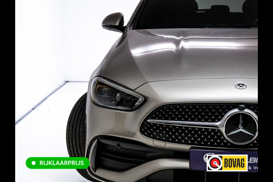 Mercedes-Benz C-Klasse Estate 300 e AMG Line | Pano | Digital light | Automatische zitpositie | Sfeerverlichting | Focal audio | Elec. trekhaak | Stoelen elec. met geheugen, Stoelverw., 360 Camera, Adaptieve cruise, Elec klep, Incl. winterset op lmv