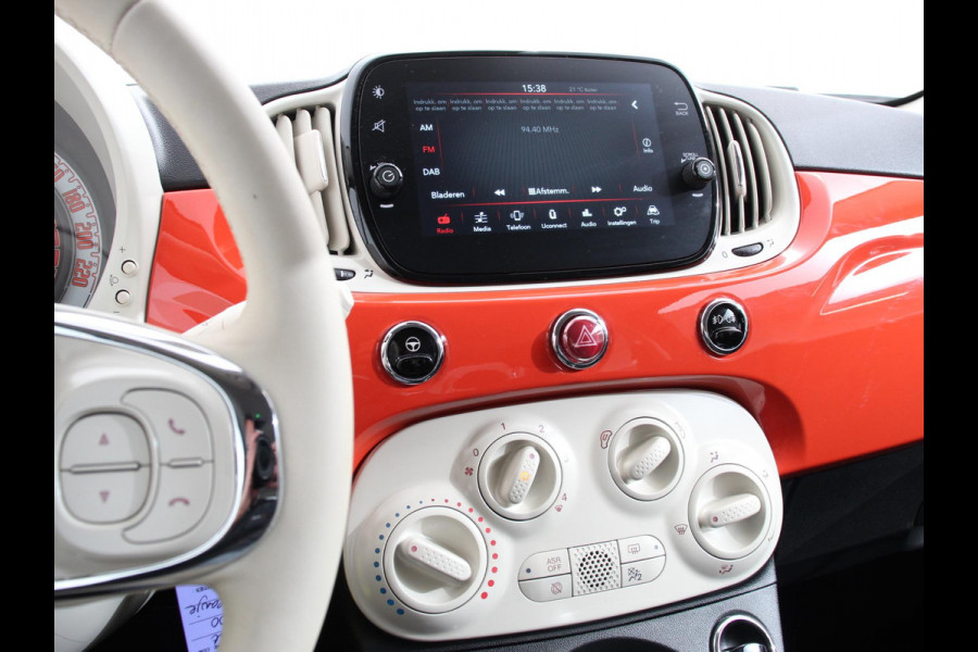 Fiat 500 1.0 Hybrid Vita Comfort Navigatie Apple Carplay/Android Auto Parkeer sensoren Cruise Control Airco