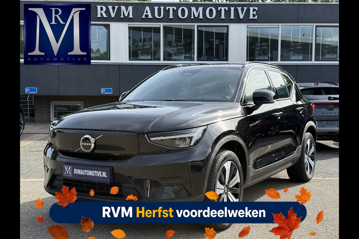 Volvo XC40 Recharge Core 70 kWh VAN: € 31.900- VOOR: € 29.877,- UW HERFSTVOORDEEL: € 2.023,-| SOH 91%| ELEK. TREKHAAK| WINTERPAKKET| STOEL +STUURVERWARMING| WARMTEPOMP| ACHTERUITRIJCAMERA| RIJKLAARPRIJS INCL. 12 MND BOVAG GARANTIE