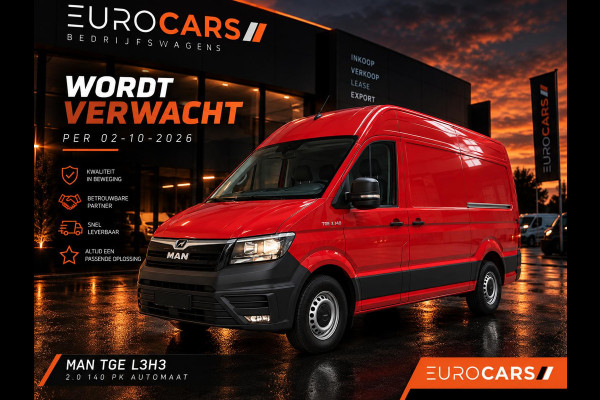 MAN TGE 2.0 140 pk Automaat L3H3 Camera ACC Navigatie Stoelverwarming Business Navigation