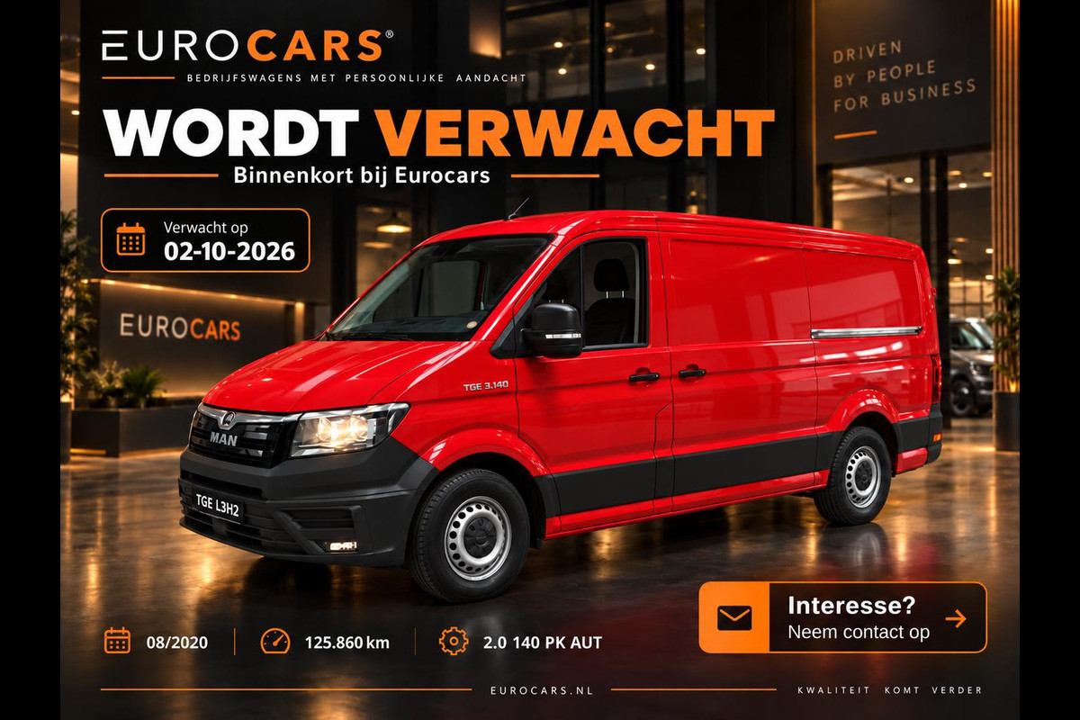 MAN TGE 2.0 140 pk Automaat L3H2 Camera ACC Navigatie Stoelverwarming