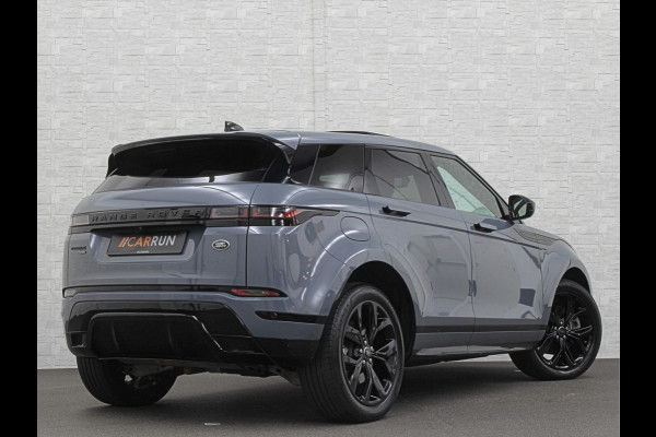 Land Rover Range Rover Evoque 1.5 P300e AWD R-Dynamic | Panorama | Leder | Meridian-Sound | Black-Optic | Sfeerverlichting | Stoelverwarming | Stuurverwarming | Camera | Elek. Achterklep | Voorruit Verwarming | Elektrische Stoelen | Lane Assist |