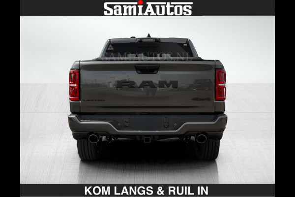 Dodge Ram LIMITED 2027 5.7 V8 HEMI | €79.950 excl excl | MAXIMAAL UITGERUST | NIEUWE KLEUR Granite Crystal Pearl met Ebony Red interior se DUBBELE CABINE | 5 PERSOONS | DC | Allernieuwste Limited 2027 in nieuwe kleur Granite Crystal Pearl  – volledig uitgerust met alle opties.