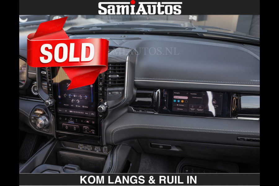 Dodge Ram Limited H.O 540HP 706Nm | € 84.950 excl | De Meest Luxe en Volle Pick-Up in zijn Klasse | LUCHTVERING | HUD | Massage + Full Opt Comfortabele Dubbele Cabine met Royale 5 Zitplaatsen | BPM vrij | Nu Leverbaar uit Voorraad | Voorraad Nr 2300 - 7689 | De specialist in Amerikaanse pick‑ups in Nederland en Europa.