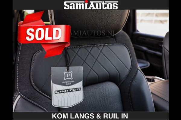 Dodge Ram Limited H.O 540HP 706Nm | € 84.950 excl | De Meest Luxe en Volle Pick-Up in zijn Klasse | LUCHTVERING | HUD | Massage + Full Opt Comfortabele Dubbele Cabine met Royale 5 Zitplaatsen | BPM vrij | Nu Leverbaar uit Voorraad | Voorraad Nr 2300 - 7689 | De specialist in Amerikaanse pick‑ups in Nederland en Europa.
