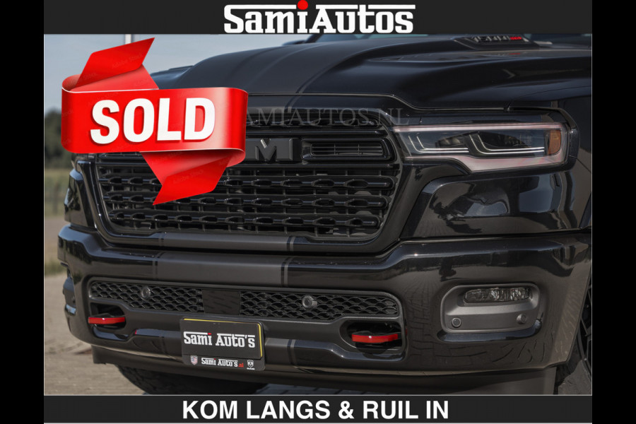 Dodge Ram Limited H.O 540HP 706Nm | € 84.950 excl | De Meest Luxe en Volle Pick-Up in zijn Klasse | LUCHTVERING | HUD | Massage + Full Opt Comfortabele Dubbele Cabine met Royale 5 Zitplaatsen | BPM vrij | Nu Leverbaar uit Voorraad | Voorraad Nr 2300 - 7689 | De specialist in Amerikaanse pick‑ups in Nederland en Europa.
