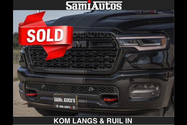 Dodge Ram Limited H.O 540HP 706Nm | € 84.950 excl | De Meest Luxe en Volle Pick-Up in zijn Klasse | LUCHTVERING | HUD | Massage + Full Opt Comfortabele Dubbele Cabine met Royale 5 Zitplaatsen | BPM vrij | Nu Leverbaar uit Voorraad | Voorraad Nr 2300 - 7689 | De specialist in Amerikaanse pick‑ups in Nederland en Europa.