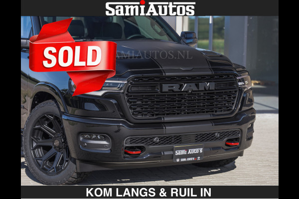 Dodge Ram Limited H.O 540HP 706Nm | € 84.950 excl | De Meest Luxe en Volle Pick-Up in zijn Klasse | LUCHTVERING | HUD | Massage + Full Opt Comfortabele Dubbele Cabine met Royale 5 Zitplaatsen | BPM vrij | Nu Leverbaar uit Voorraad | Voorraad Nr 2300 - 7689 | De specialist in Amerikaanse pick‑ups in Nederland en Europa.
