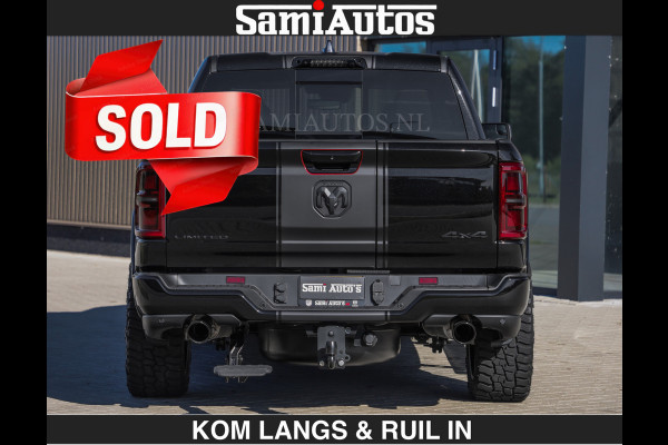Dodge Ram Limited H.O 540HP 706Nm | € 84.950 excl | De Meest Luxe en Volle Pick-Up in zijn Klasse | LUCHTVERING | HUD | Massage + Full Opt Comfortabele Dubbele Cabine met Royale 5 Zitplaatsen | BPM vrij | Nu Leverbaar uit Voorraad | Voorraad Nr 2300 - 7689 | De specialist in Amerikaanse pick‑ups in Nederland en Europa.