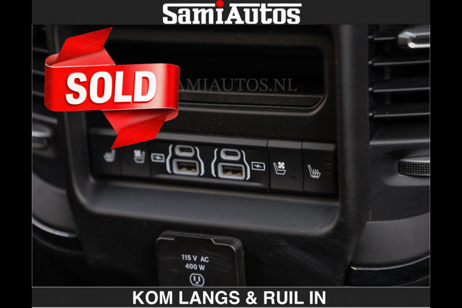 Dodge Ram Limited H.O 540HP 706Nm | € 84.950 excl | De Meest Luxe en Volle Pick-Up in zijn Klasse | LUCHTVERING | HUD | Massage + Full Opt Comfortabele Dubbele Cabine met Royale 5 Zitplaatsen | BPM vrij | Nu Leverbaar uit Voorraad | Voorraad Nr 2300 - 7689 | De specialist in Amerikaanse pick‑ups in Nederland en Europa.