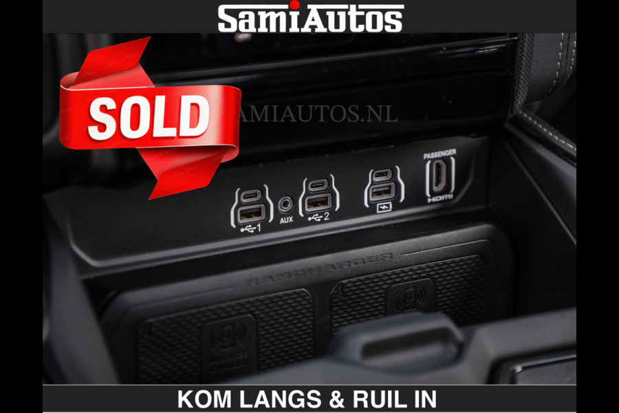 Dodge Ram Limited H.O 540HP 706Nm | € 84.950 excl | De Meest Luxe en Volle Pick-Up in zijn Klasse | LUCHTVERING | HUD | Massage + Full Opt Comfortabele Dubbele Cabine met Royale 5 Zitplaatsen | BPM vrij | Nu Leverbaar uit Voorraad | Voorraad Nr 2300 - 7689 | De specialist in Amerikaanse pick‑ups in Nederland en Europa.
