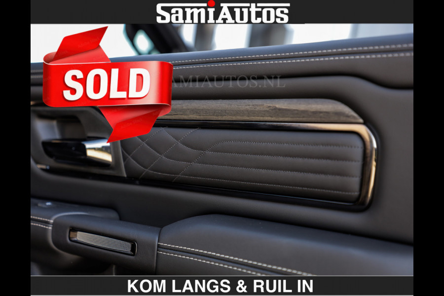 Dodge Ram Limited H.O 540HP 706Nm | € 84.950 excl | De Meest Luxe en Volle Pick-Up in zijn Klasse | LUCHTVERING | HUD | Massage + Full Opt Comfortabele Dubbele Cabine met Royale 5 Zitplaatsen | BPM vrij | Nu Leverbaar uit Voorraad | Voorraad Nr 2300 - 7689 | De specialist in Amerikaanse pick‑ups in Nederland en Europa.