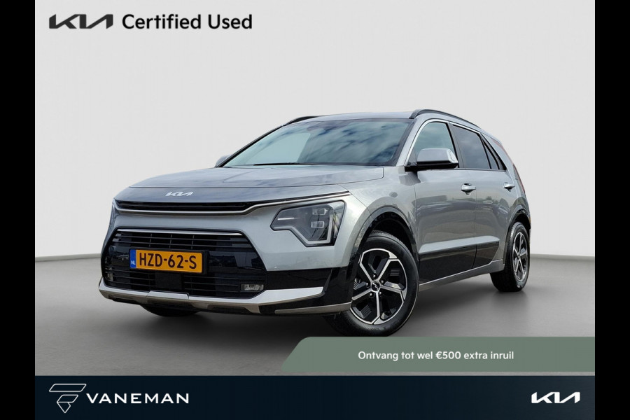 Kia Niro 1.6 GDi Hybrid DynamicPlusLine Leder | Stoel- en Stuurverwarming | Adapt. Cruise | Schuif/Kanteldak | Elektr. Achterklep |