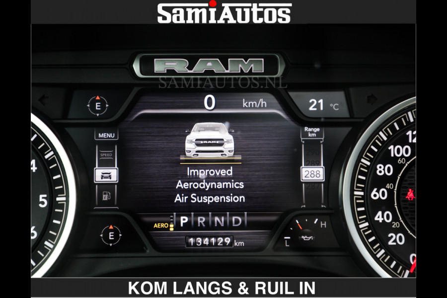 Dodge Ram SPORT 5.7 V8 402PK | €54950,- excl | LUCHTVERING | 2023 | PANODAK | GROOTSCHERM | DC | TOP KLEUR GRANITE | CREW CAB | DUBBELE CABINE | 5 PERSOONS |