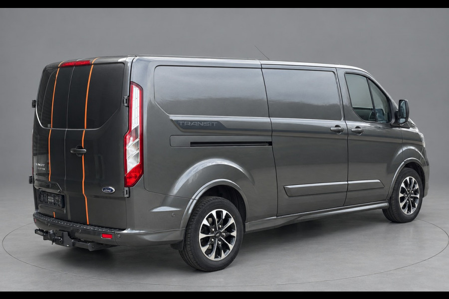 Ford Transit Custom 320 2.0 TDCI L2H1 Sport Camera, Cruise, Carplay, LED, Leder, Stoelverwarming, Automaat, 185pk, Trekhaak, Multimedia, Uniek!